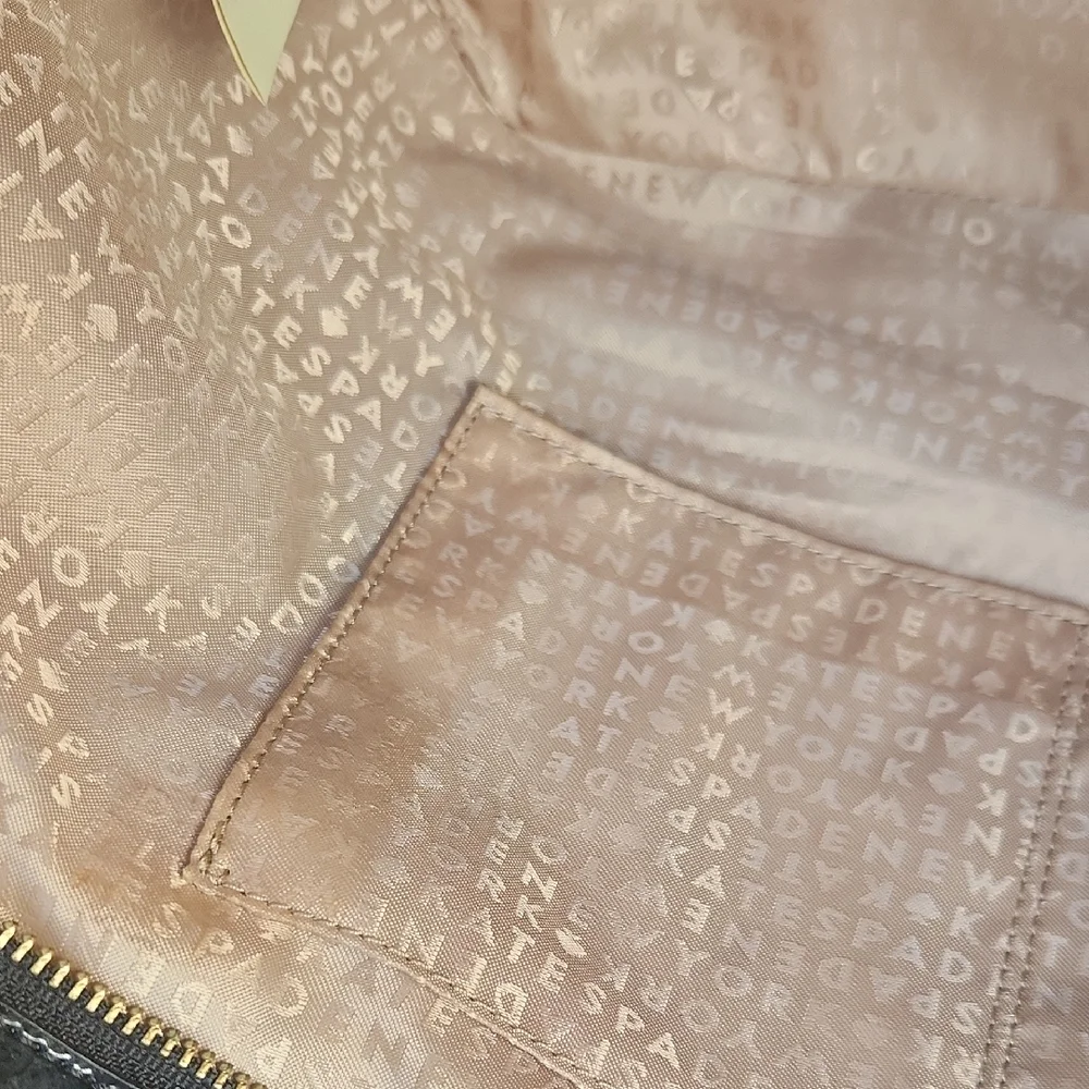 Kate Spade Perforated Patent Black Tote Bag